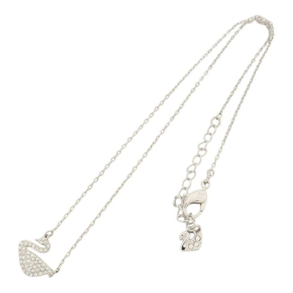 7243 - Swarovski Swan Rhine Stone Silver Necklace